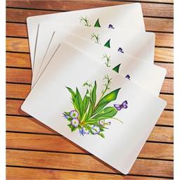 4 sets de table liserons